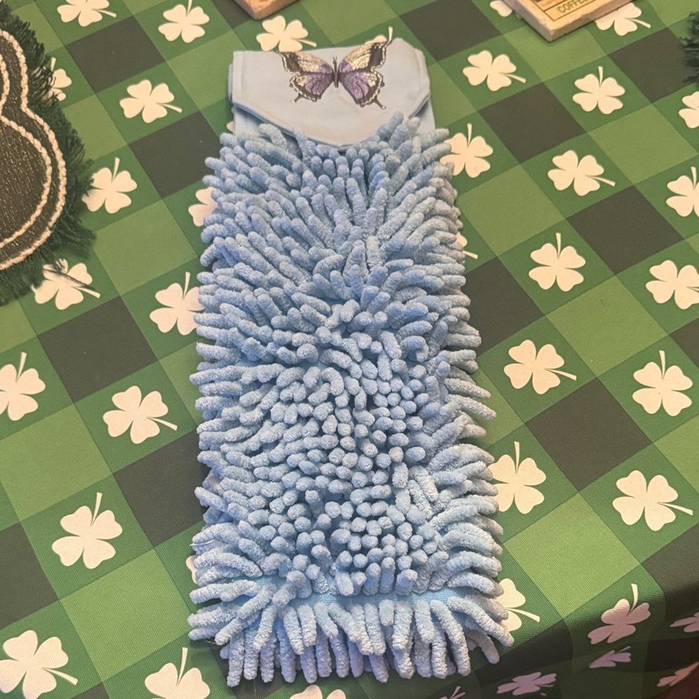 Norwex Blue Chenille Hand Towel